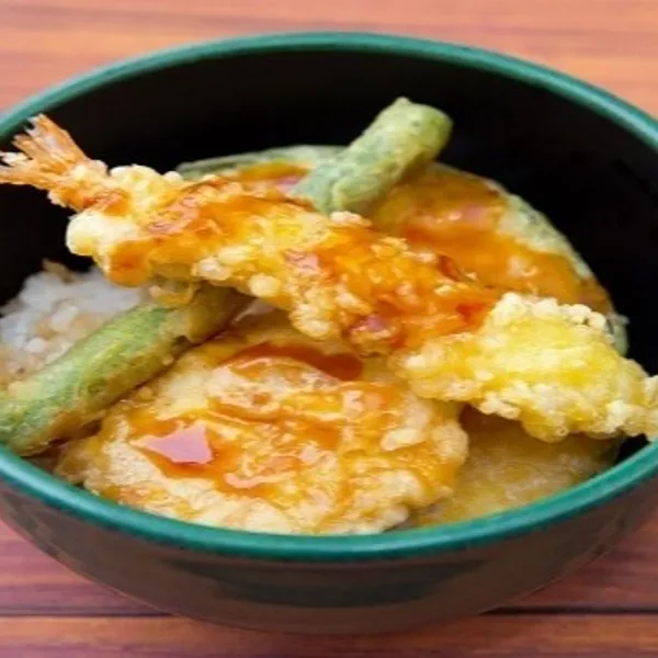 3種野菜と海老のミニ天丼